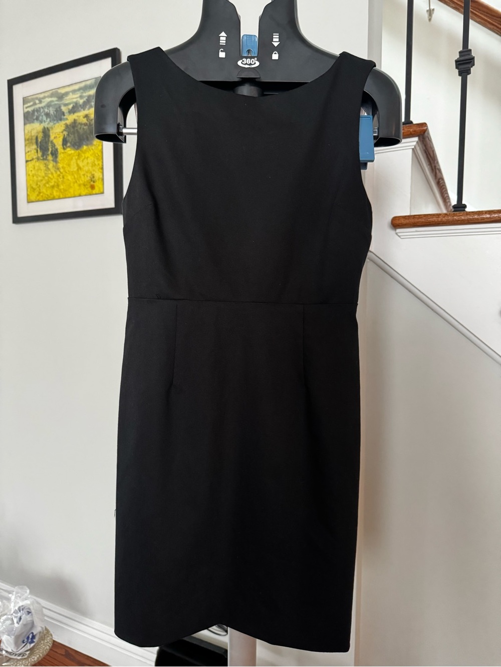 Alice + Olivia Black Sleeveless Mini Sheath Dress  Size S